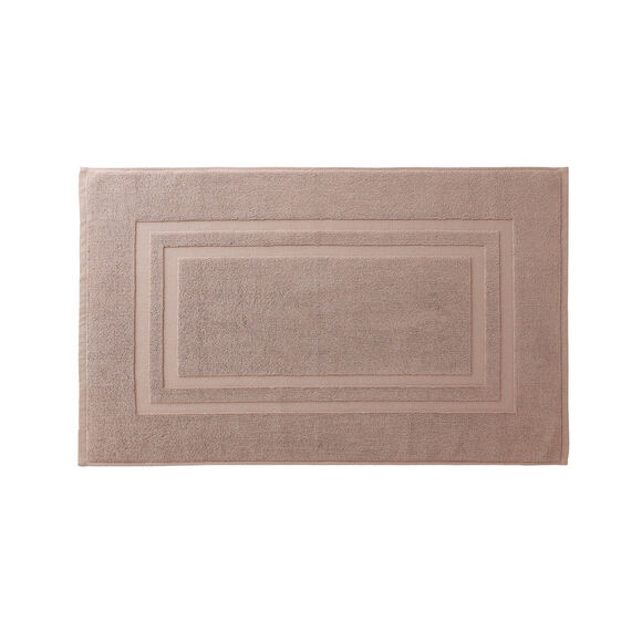 Tapis de bain éponge double liteau (taupe) Tapis de bain éponge double liteau (taupe)
